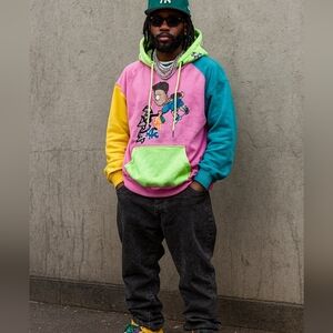 Street Mafia Embroidered Hoodie Bright Color